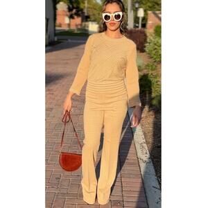 BANFF Vintage 100% Wool Wide Leg Flare Pant and Sweater Suit Set Womens Small